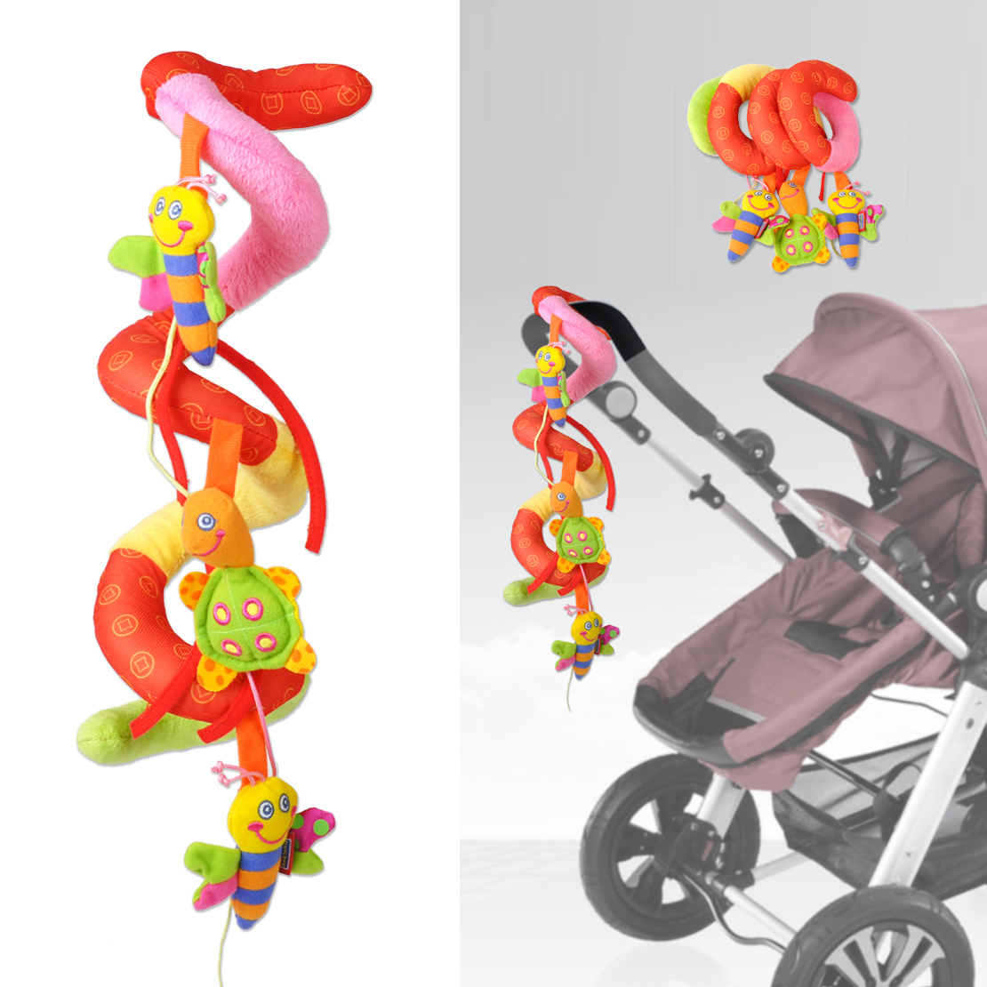 toy pram with car seat