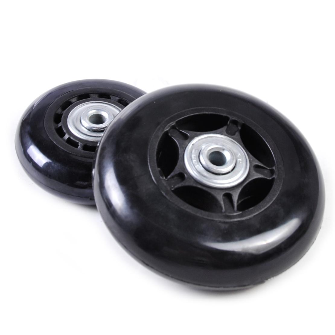 Black Replacement Luggage Inline Skate Wheel Suitcase OD 60/64/68/70/75