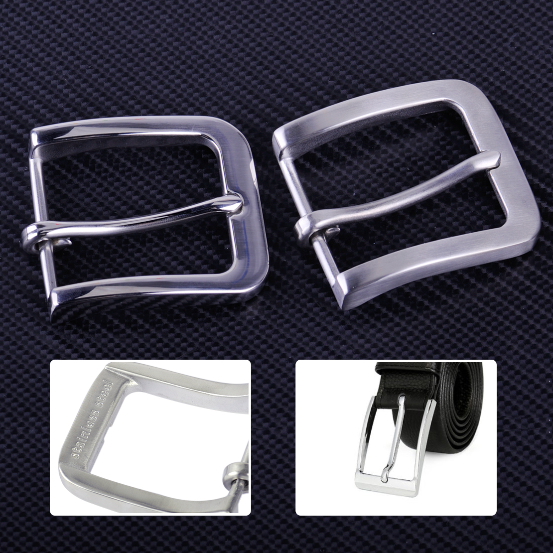 304 Stainless Steel Pin Buckle Fit For Men Leather Belt Replacement