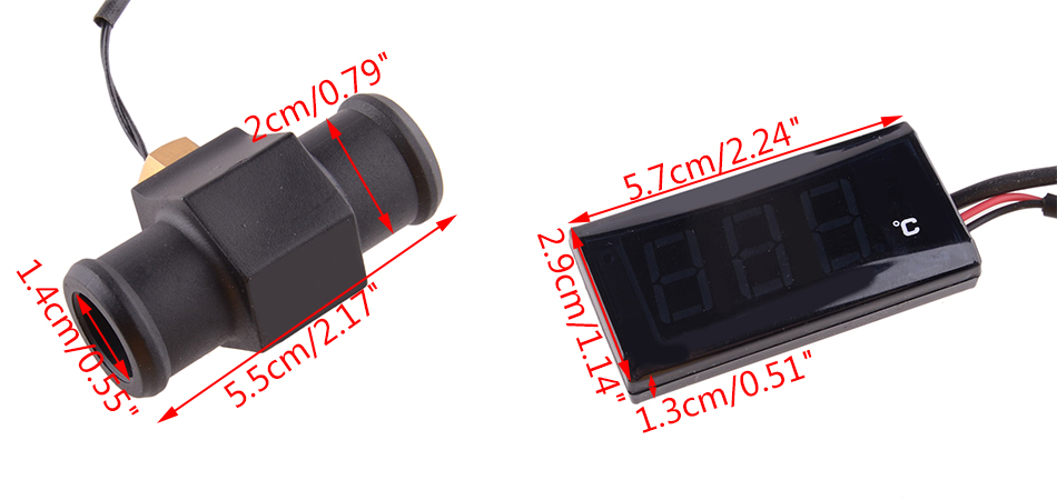 Digital Motorrad Kühlwasser Temperaturanzeige Thermometer Sensor
