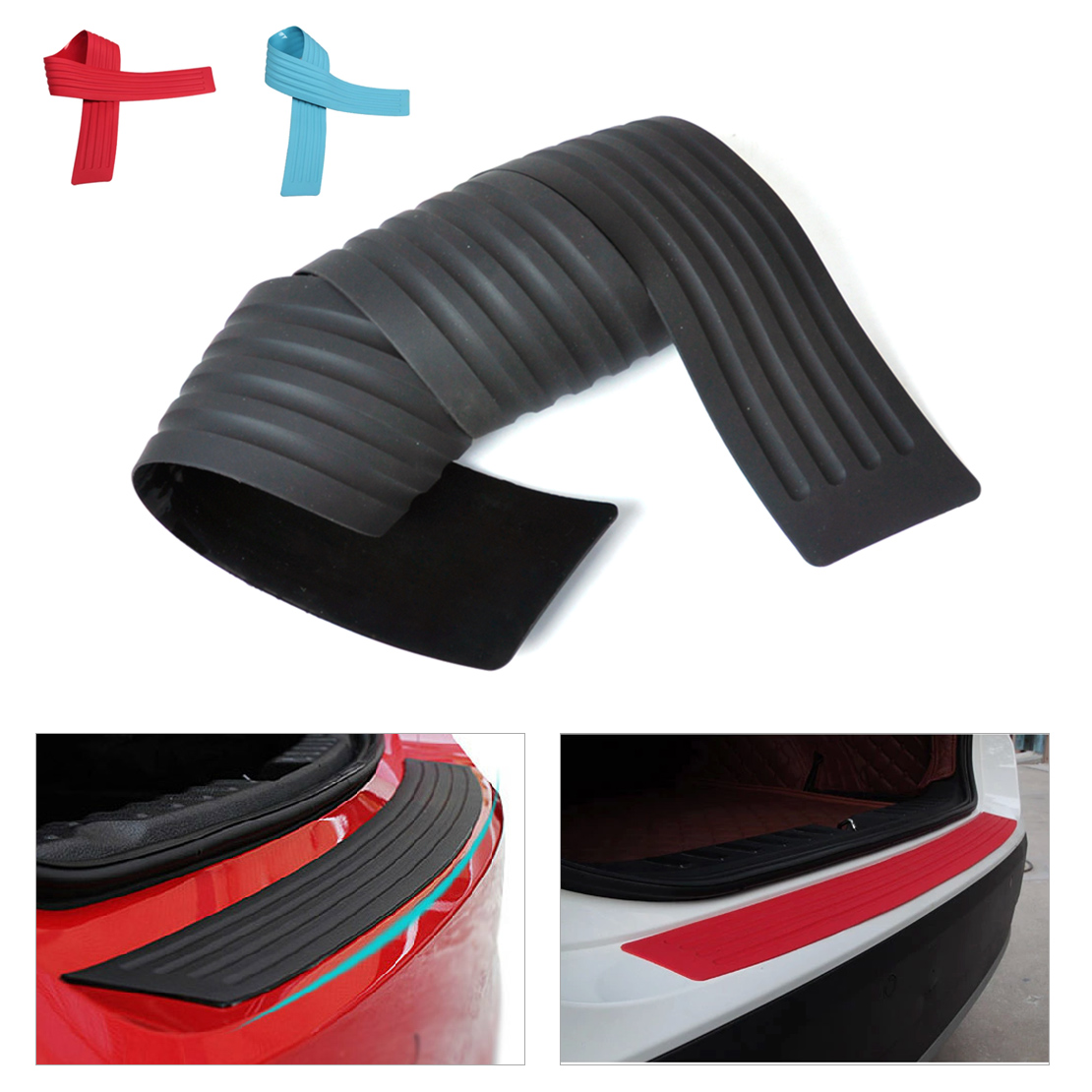 Rear Bumper Trunk Pad Scuff Rubber Protector for VW Benz Universal Car ...