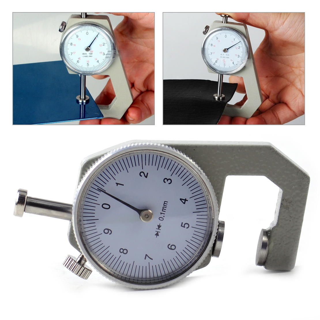 Thickness Measure Tool Round Dial Gauge Gage Tester Leather Craft ...