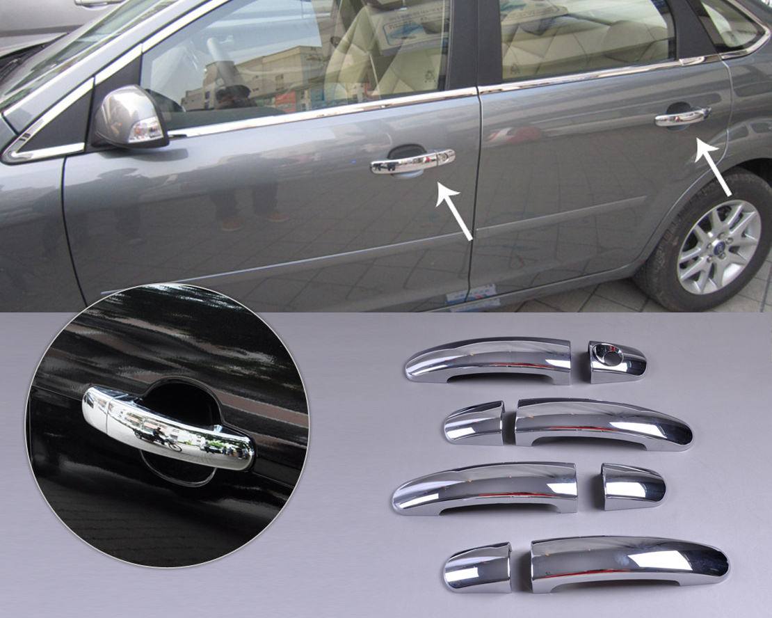 New Chrome Door Handle Cover Trim Fit For Ford Focus Ebay