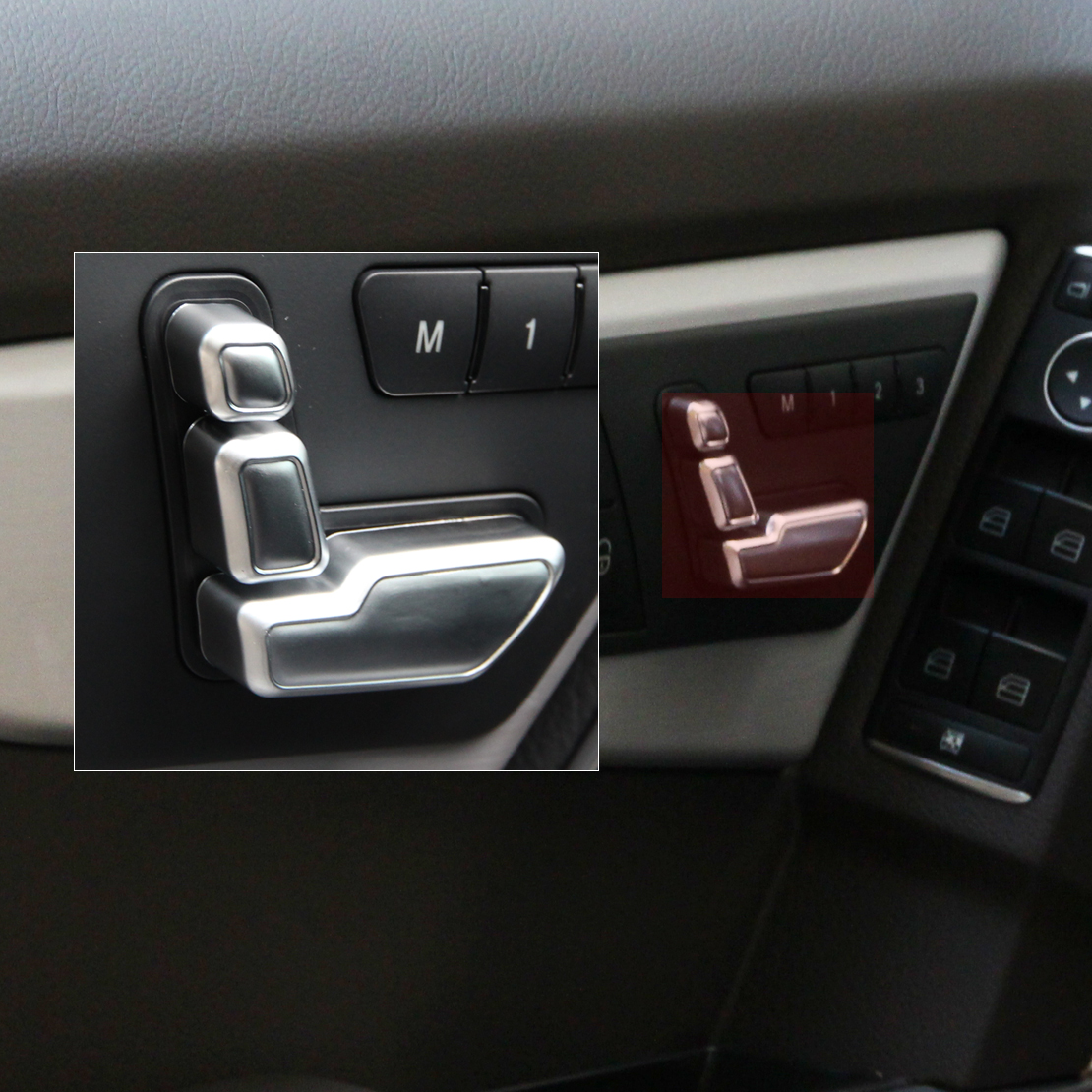 Fit For Mercedes E Class W212 Chrome Door Seat Adjust Button Switch Cover Trim Ebay 