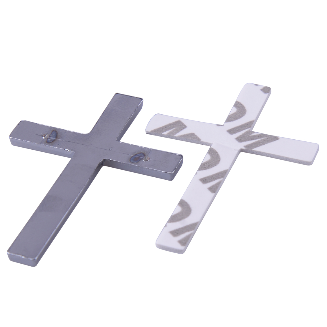 Silver Metal 3D Jesus Christian Cross Side Body Emblem Badge Sticker ...