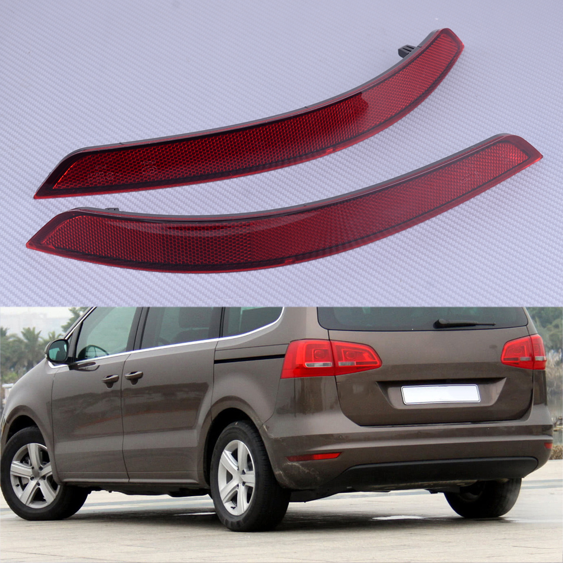 Motors Rear Bumper Lower Left Side Reflector 7N0945105B Fit For VW ...