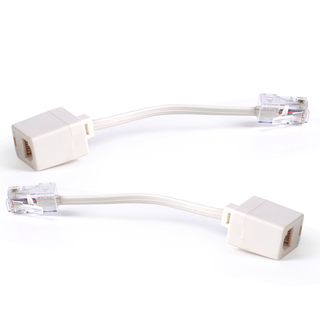 2 pcs Telephone RJ11 6P4C Female To RJ45 8P8C Male Adapter Converter eBay