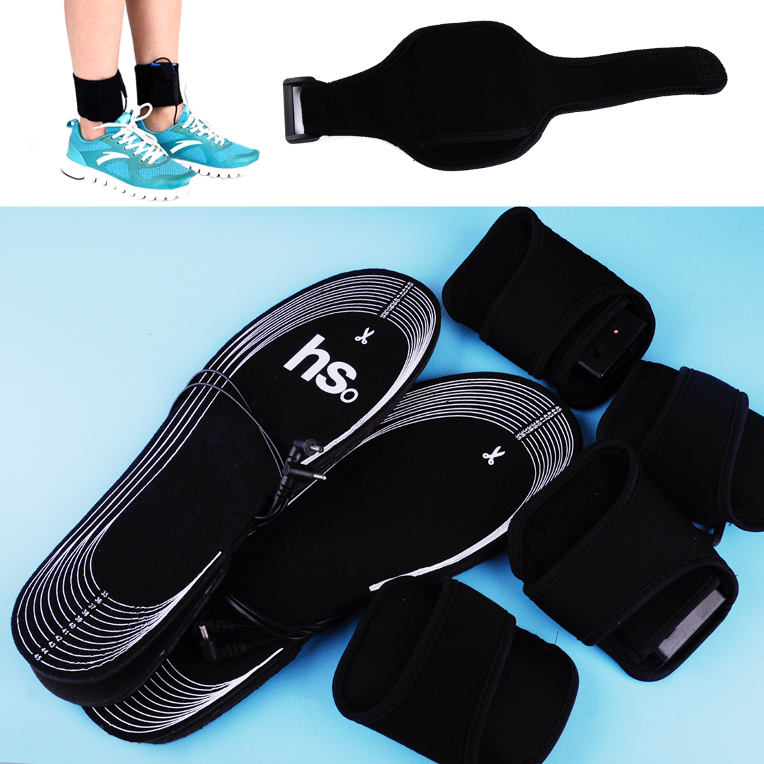 Electric Heated Shoe Insoles Foot 